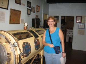 The museum had plenty of historical pieces, including this iron lung