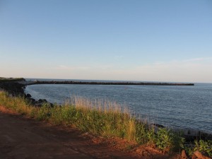 The jetty next to the lighthouse